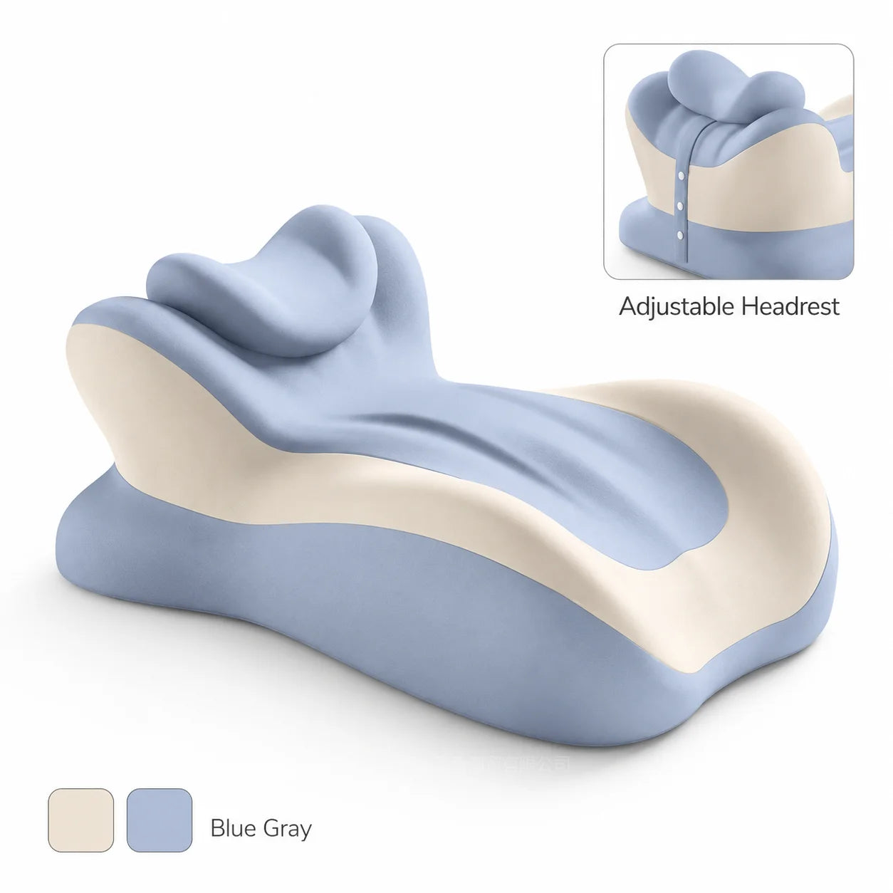 Multifunctional Memory Foam Reading Pillow with Removable Headrest