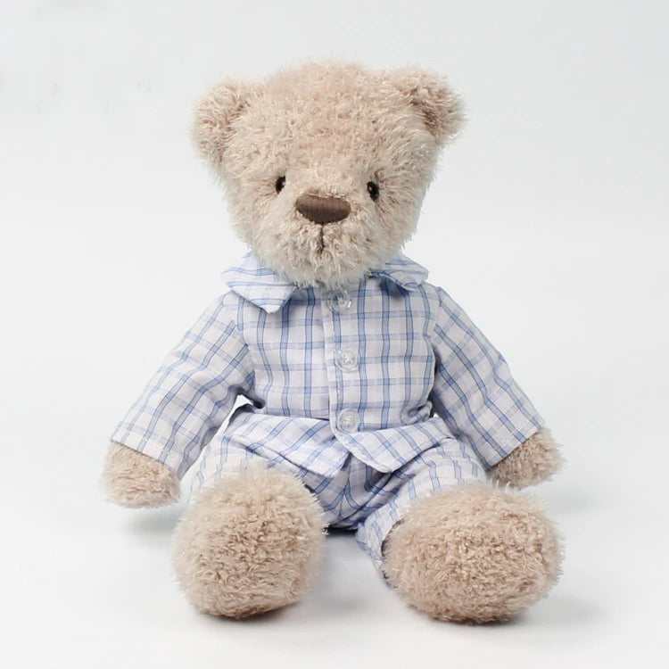 Classic Teddy Bear Plush Toy with Bow – Soft Stuffed Animal, 11.8in
