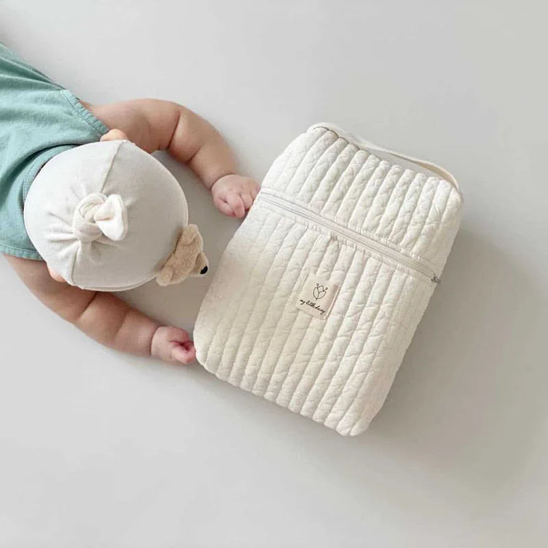 Quilted Cotton Diaper Bag Korean Style Mom Pouch