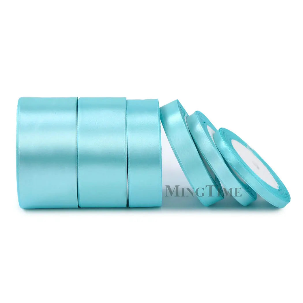 Satin Ribbon 25 Yards – 6mm to 50mm Wide, Multiple Colors