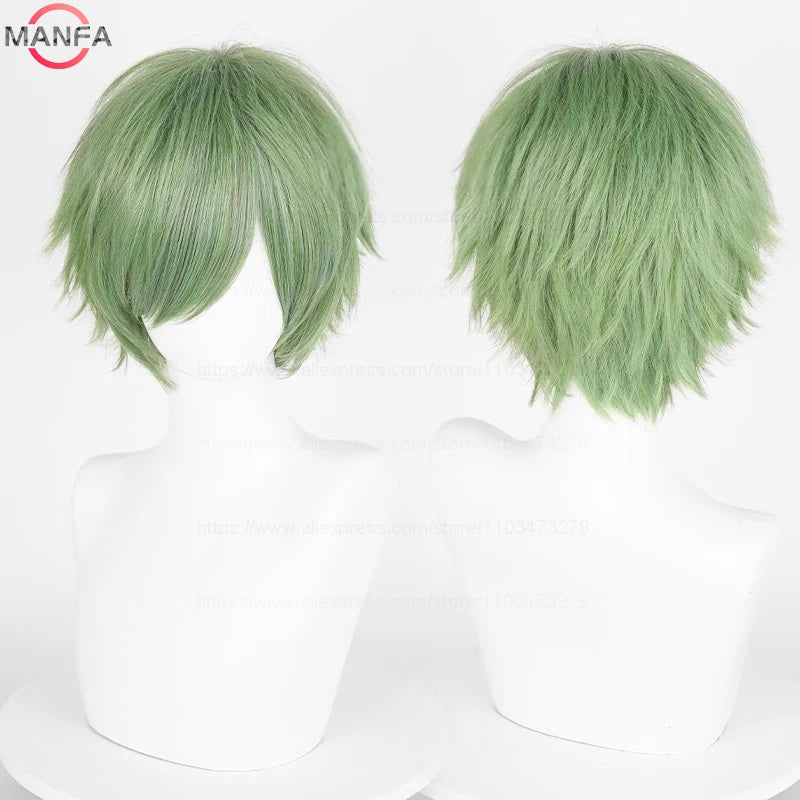 Short Straight Anime Cosplay Wig 30cm Multi-Color Unisex