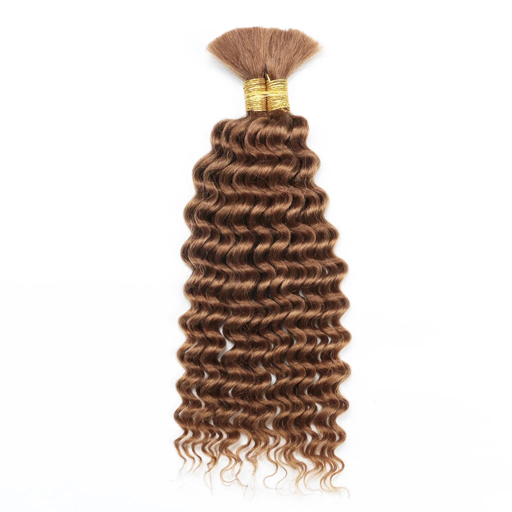 Deep Wave Human Braiding Hair Bulk 100g No Weft for Boho Braids