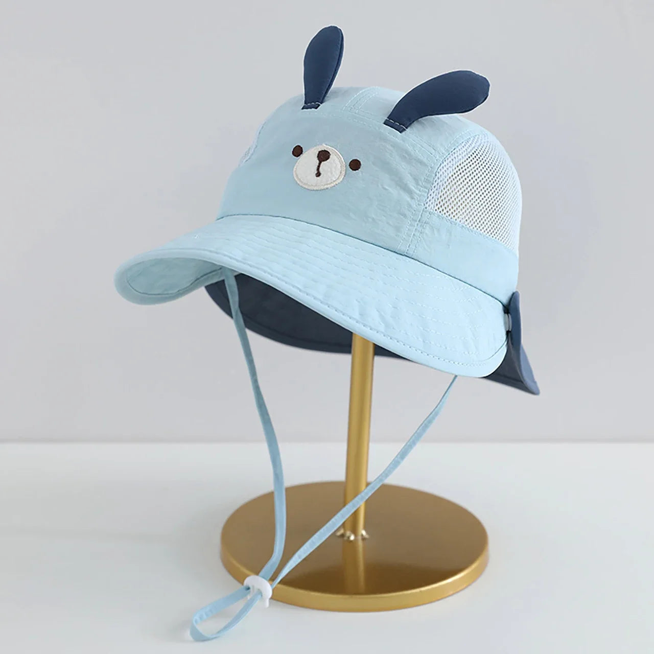 Kids Cartoon Animal Ear Sun Hat with Breathable Mesh