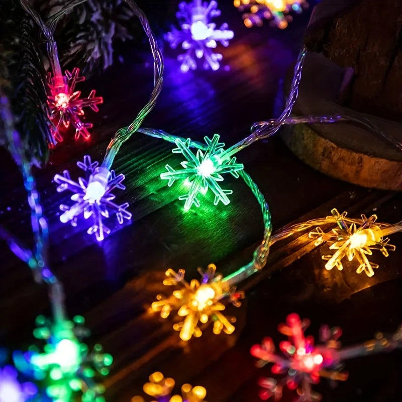 LED Snowflake Curtain Fairy Lights 3M – Christmas Window Decor