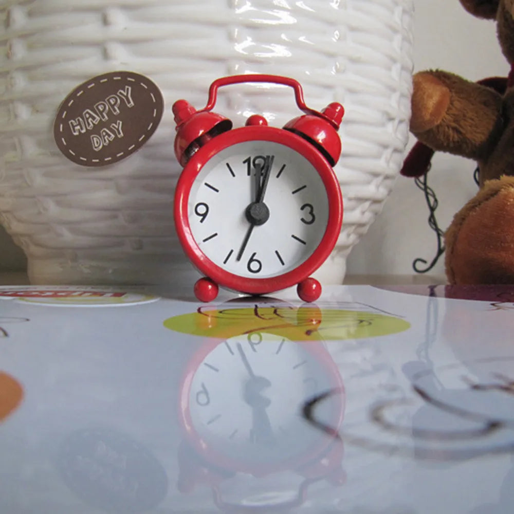 Mini Metal Twin Bell Alarm Clock – Cute Retro Style for Kids & Home