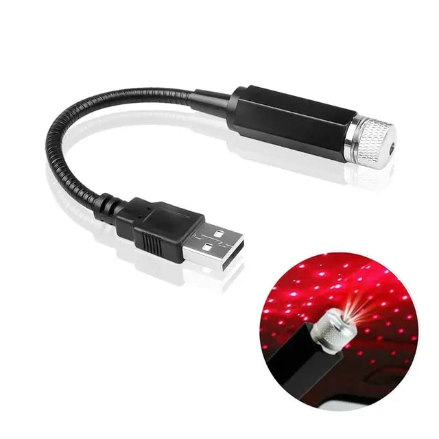 USB Star Projector Light – Galaxy Atmosphere Lamp for Car & Room
