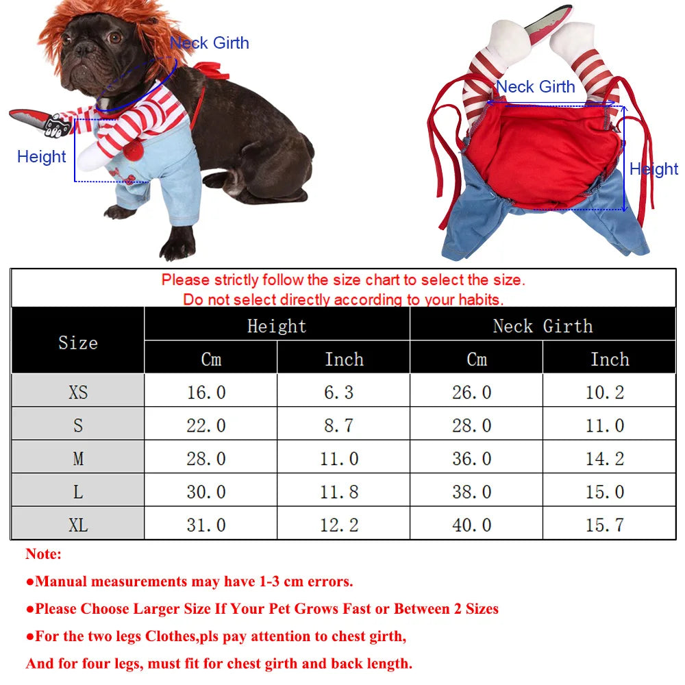Funny Halloween Cat Dog Cosplay Jumpsuit Costume