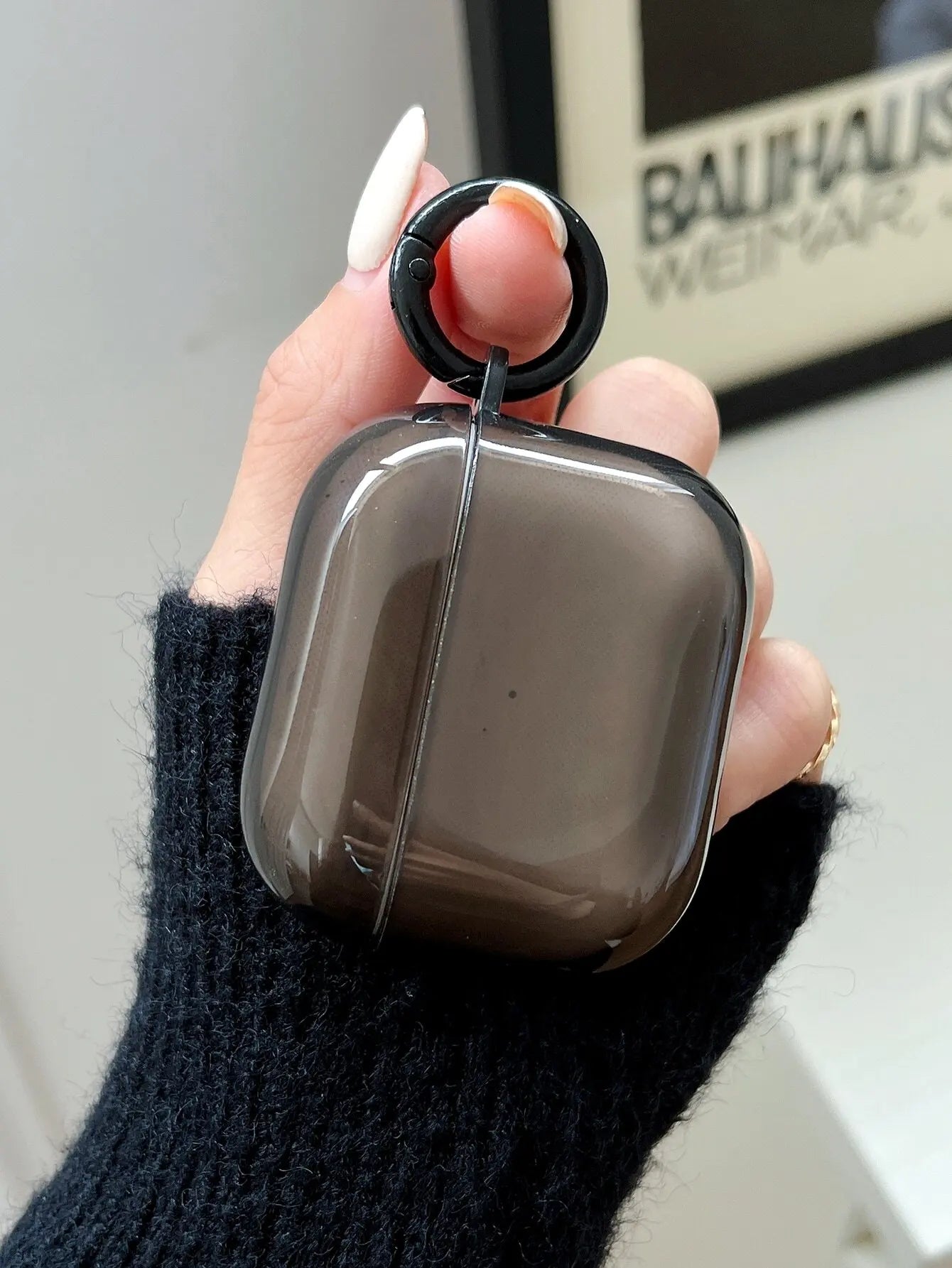 AirPods Case Candy Color Clear Soft TPU with Carabiner Ring