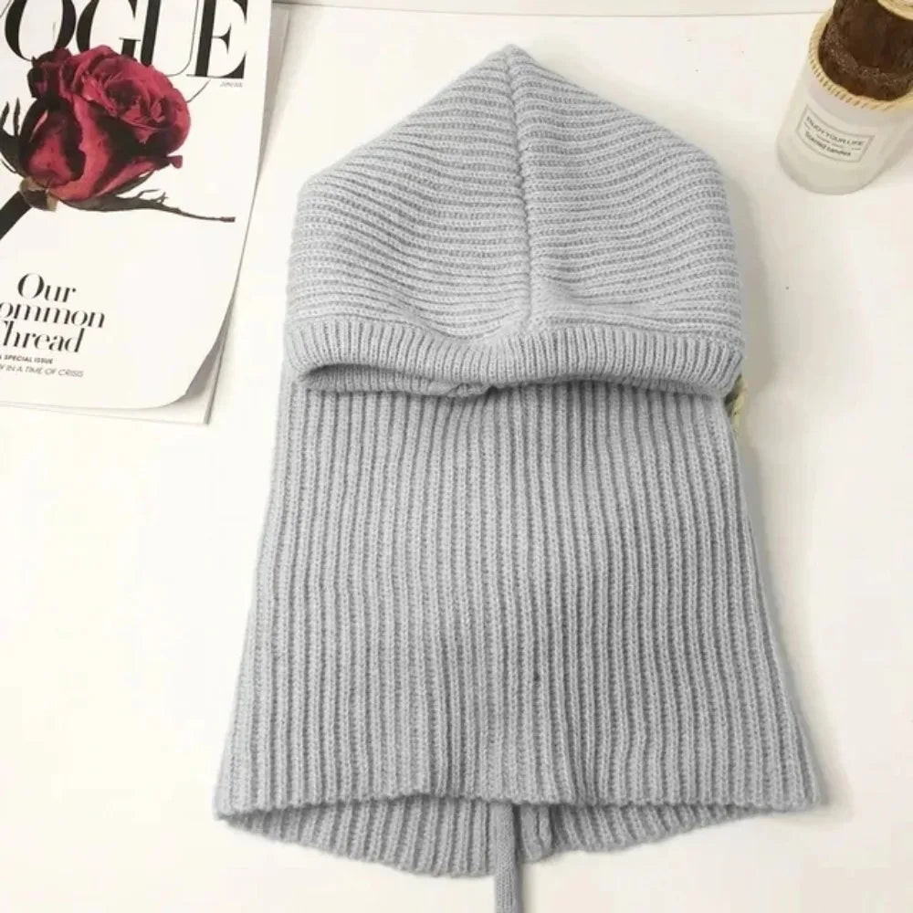 Balaclava Hooded Scarf – Women's Knit Winter Hood