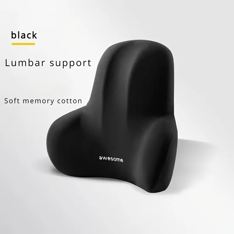 Memory Foam Lumbar Support Cushion – 2-in-1 Seat & Back Pillow for Office