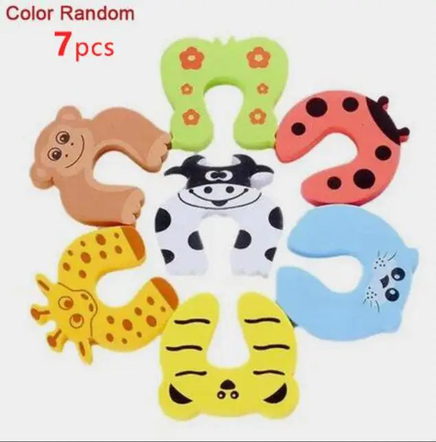 Baby Safety Door Stoppers Cartoon Animal Anti-Pinch Guards