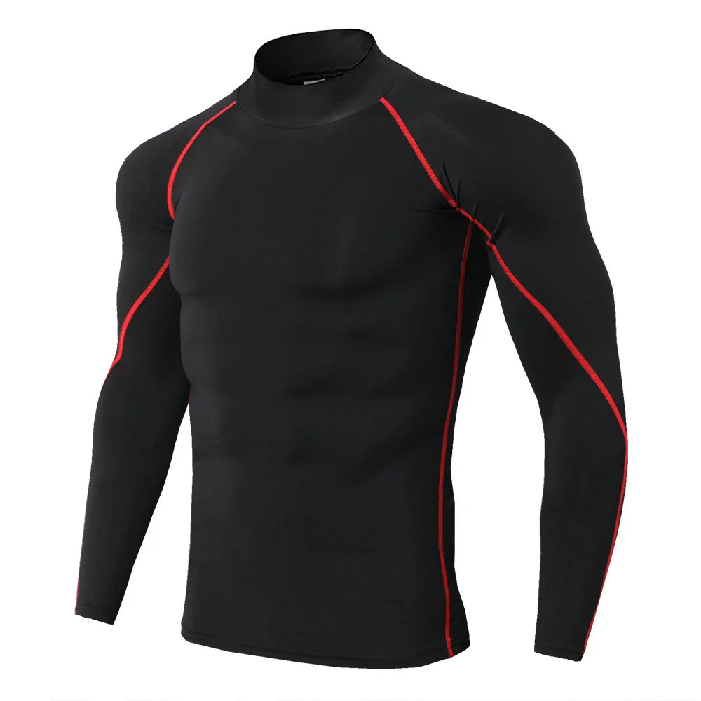 Men's Long Sleeve Compression Shirt – Quick Dry Gym & Running Top