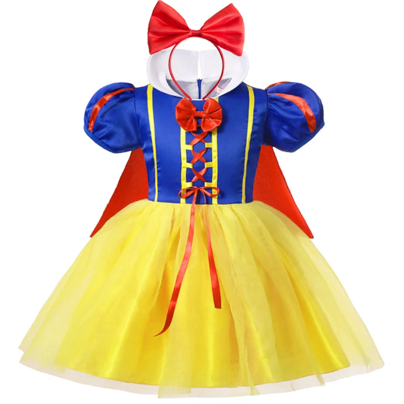 Snow White Princess Costume for Kids – Cape & Dress Set