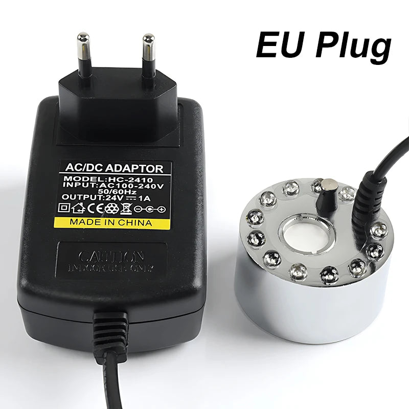 Mini LED Fog Machine Mist Maker with Pond Fogger & AC Adapter