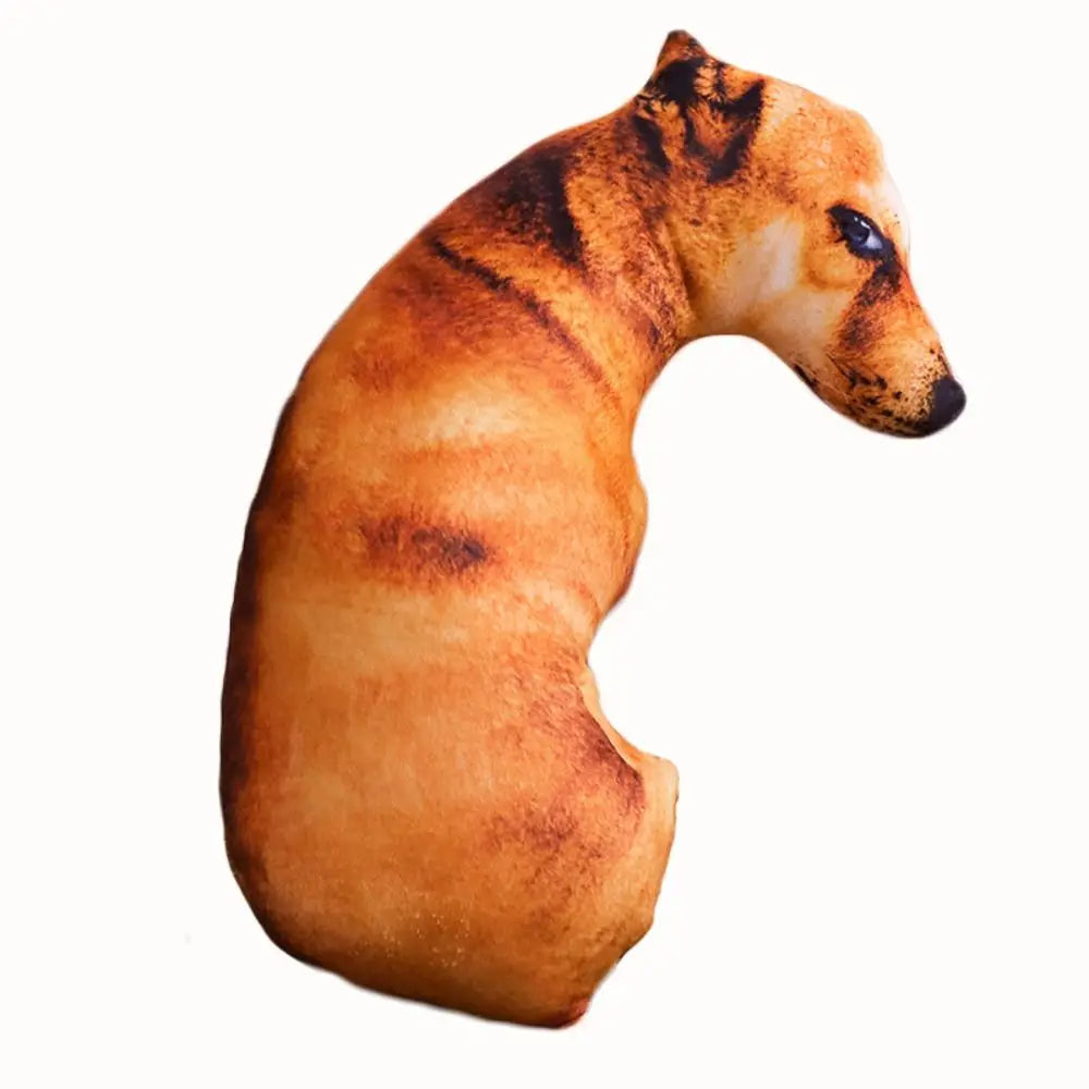 3D Dog Plush Throw Pillow – Lifelike Animal Cushion