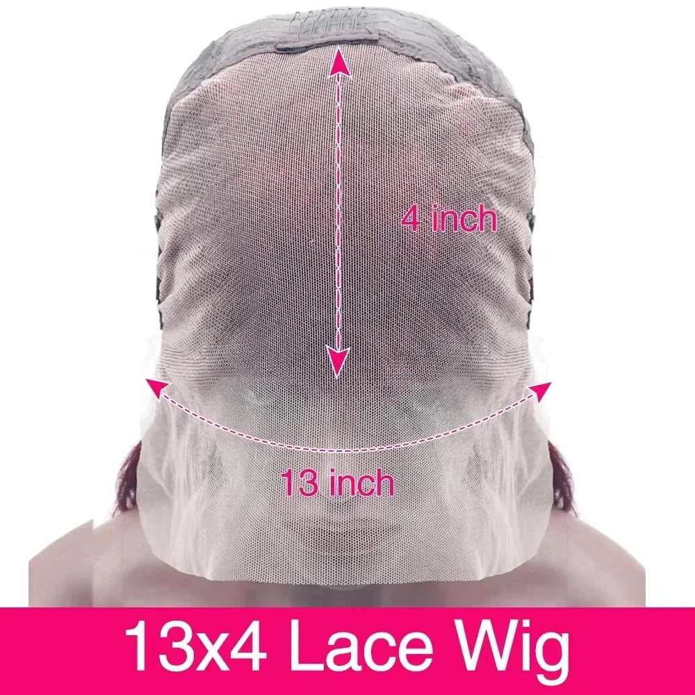 99J Burgundy Body Wave Lace Front Wig Human Hair 250% Density 13x4 HD Lace