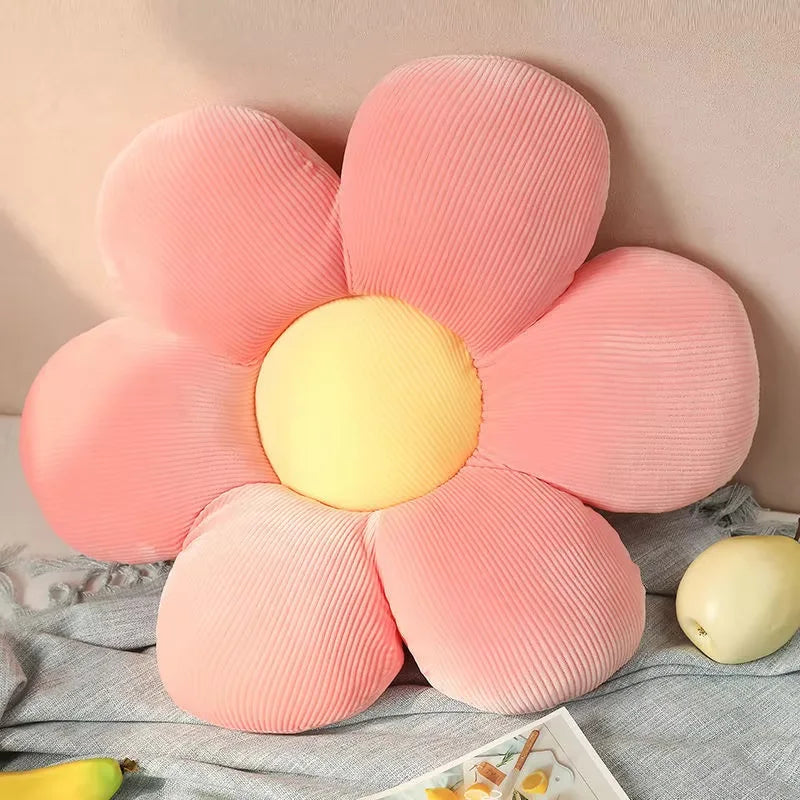Flower Shape Throw Pillow – Cute Daisy Cushion for Home Decor