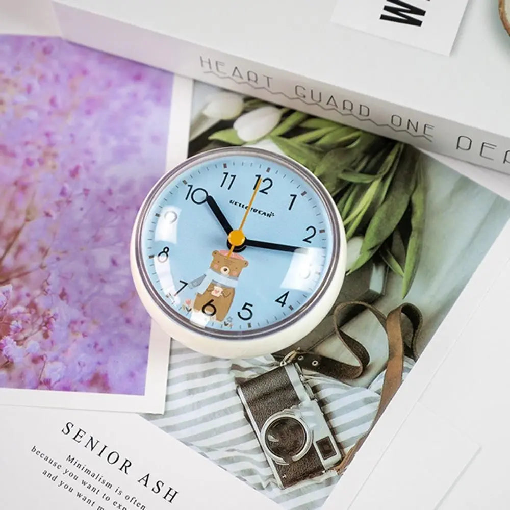 Mini Waterproof Suction Cup Wall Clock for Bathroom & Kitchen