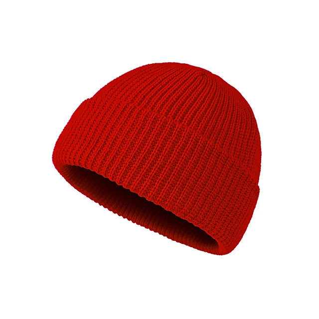 Knit Winter Beanie – Unisex Solid Color Warm Hat