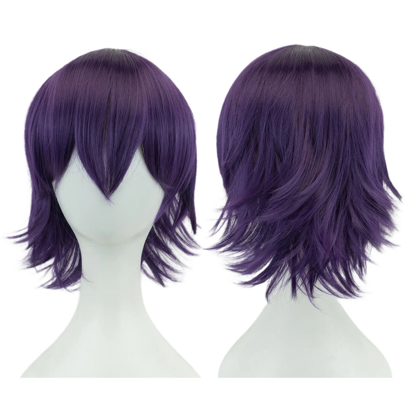 Short Bob Cosplay Wig Synthetic 12 Inch with Bangs