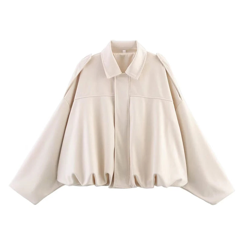Bomber Jacket for Women, Oversized Vintage Fit