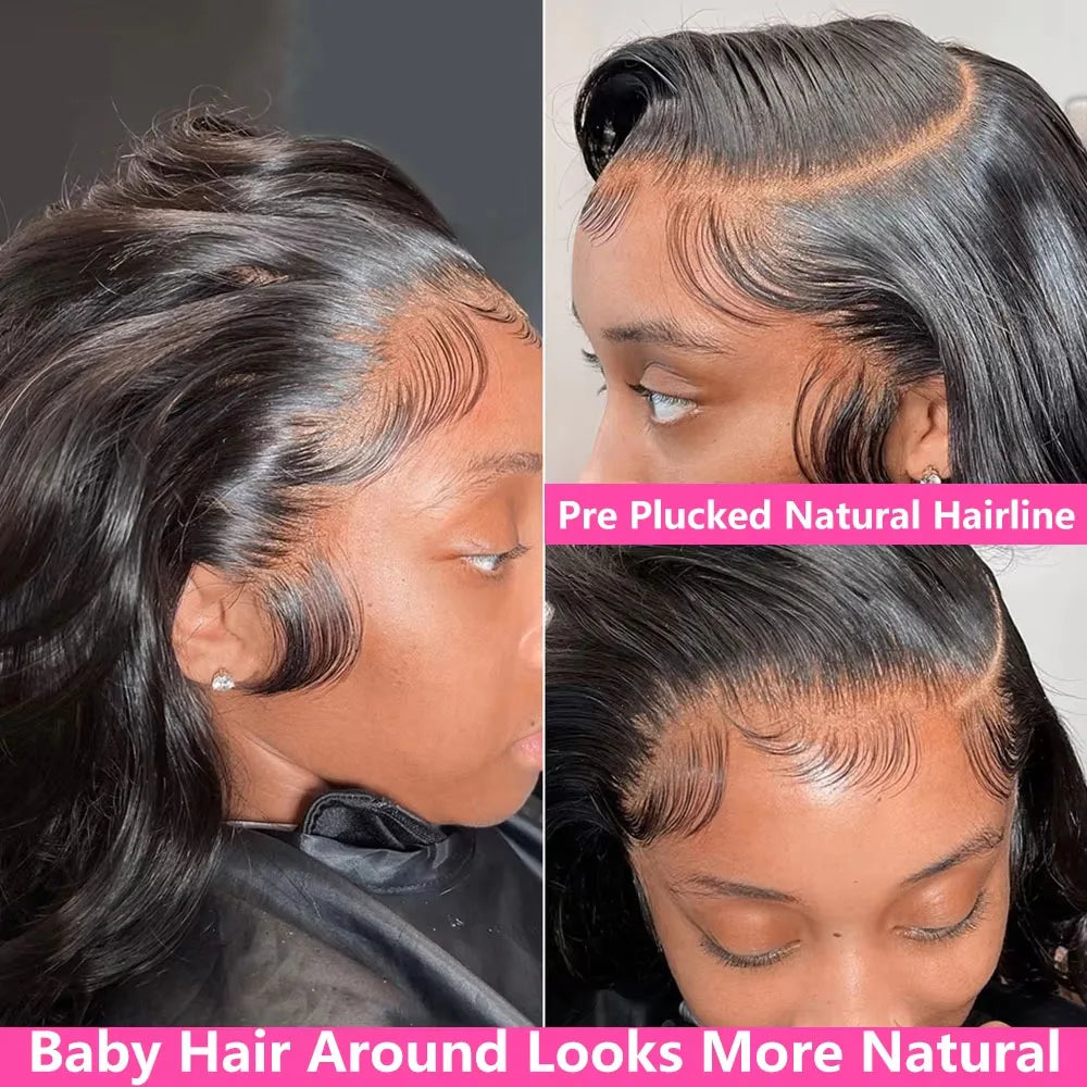 5x5 Glueless Body Wave Lace Front Wig – HD Lace Human Hair, Pre-Plucked