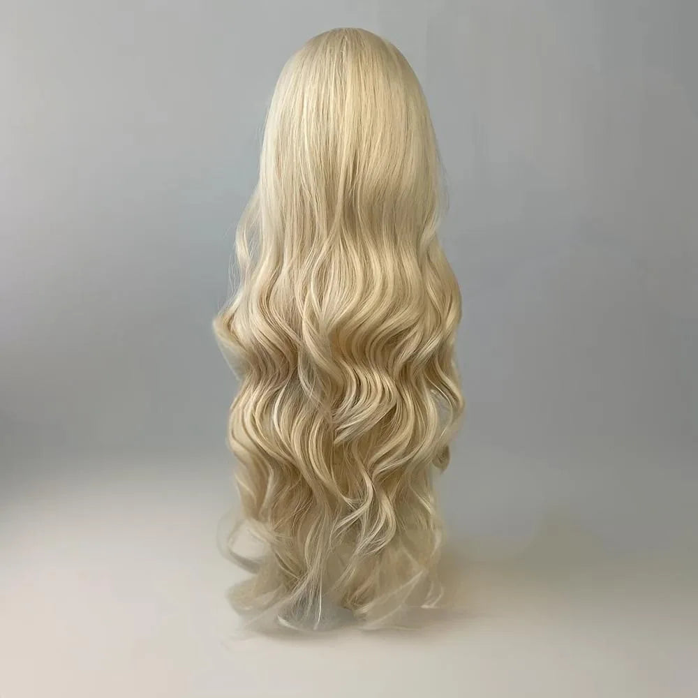 Long Blonde Wavy Synthetic Wig – Cosplay & Party Hair