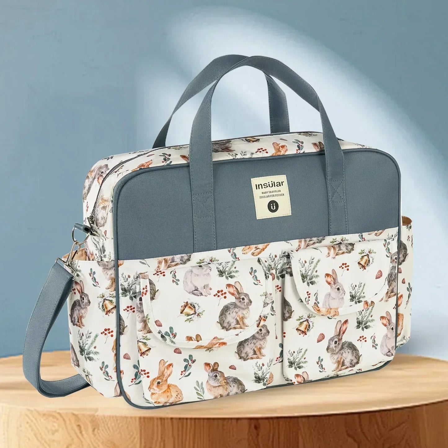 Large Capacity Diaper Bag Crossbody with Wide Opening