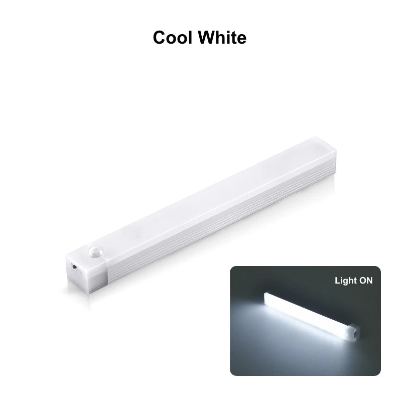 Motion Sensor LED Strip Light – USB Rechargeable Cabinet Bar Lamp