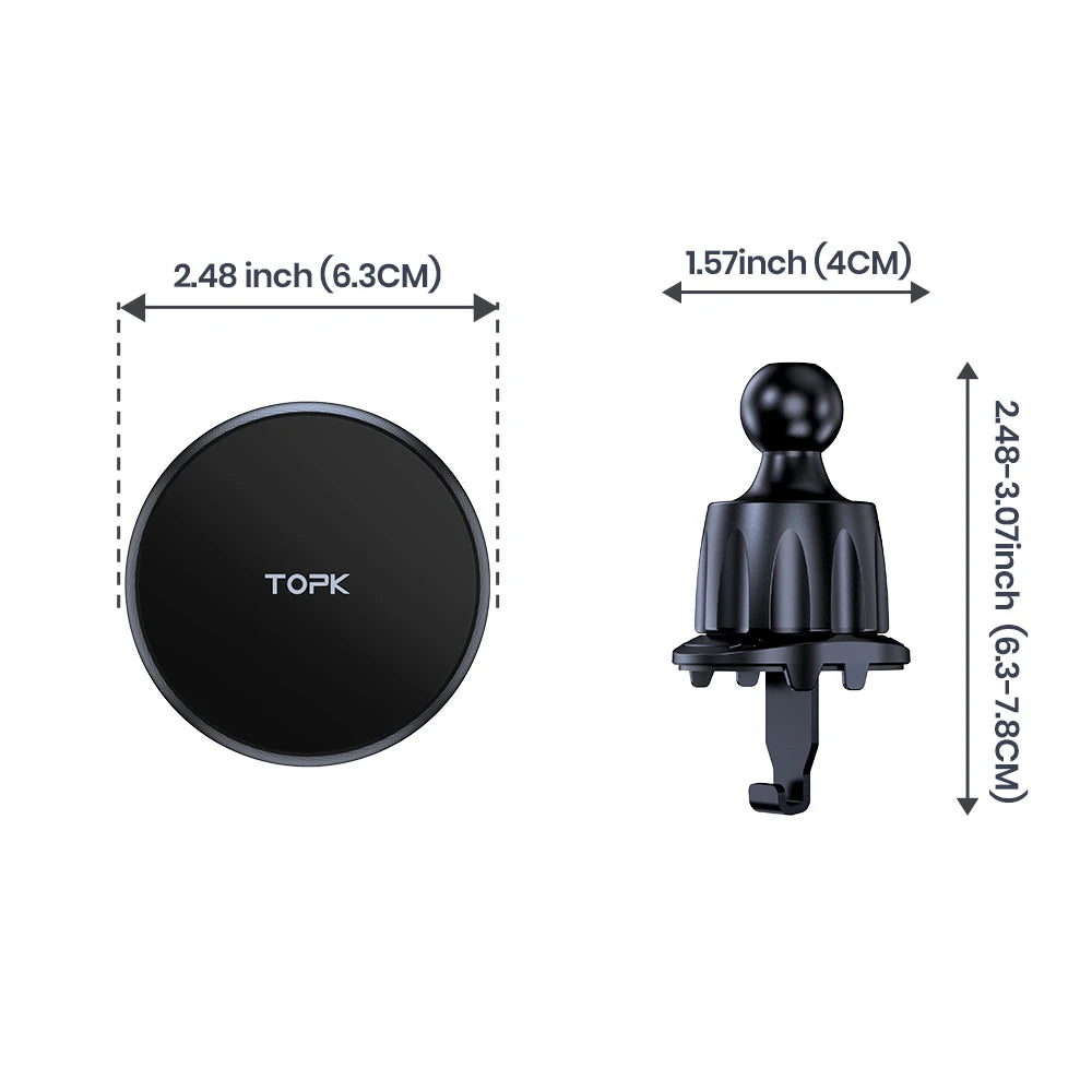 TOPK MagSafe Magnetic Car Phone Holder – Air Vent Mount