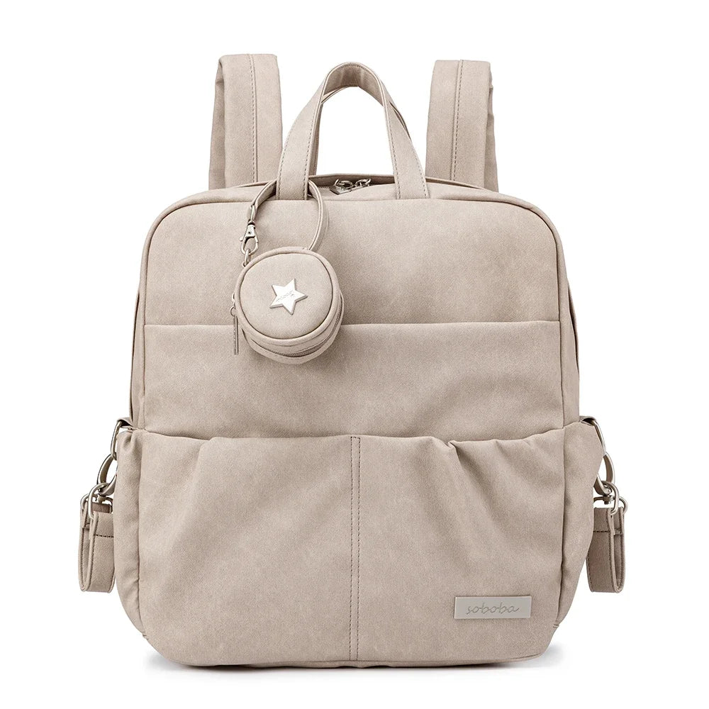 Soboba Large Capacity Waterproof Diaper Backpack with Pacifier Holder