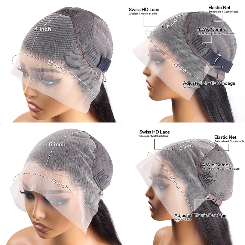 HD Lace Front Wig – Water Deep Wave Curly 250% Density