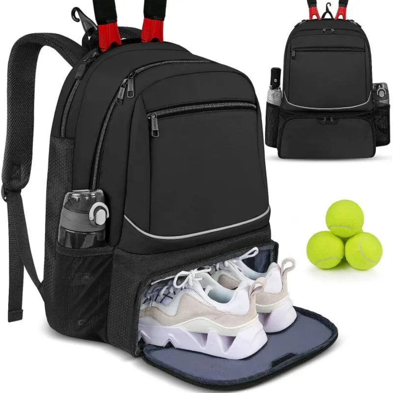 Tennis & Sports Backpack with Shoe Compartment for Men & Women