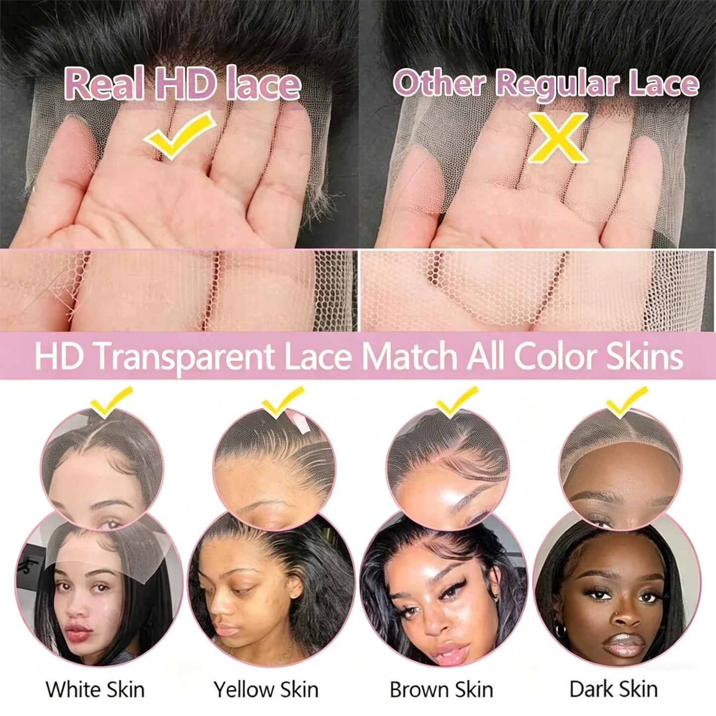 Brazilian Body Wave HD Lace Front Wig – 180% & 200% Density, 360/13x4/13x6/5x5