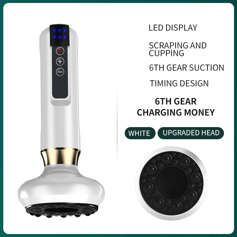 Electric Vacuum Cupping Massager with Heat & Scraping