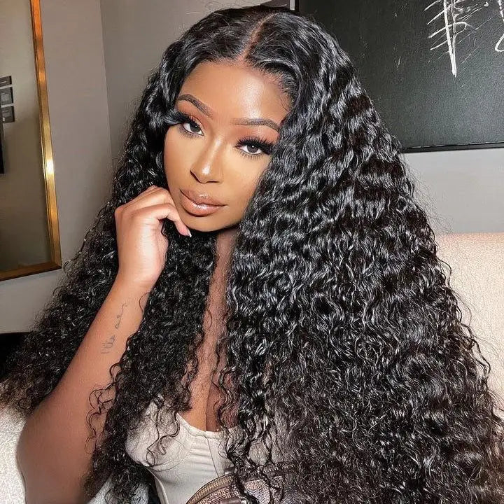 Deep Wave Lace Front Wig – Human Hair, Glueless 4x4 5x5 13x4 13x6, 180% 200% Density