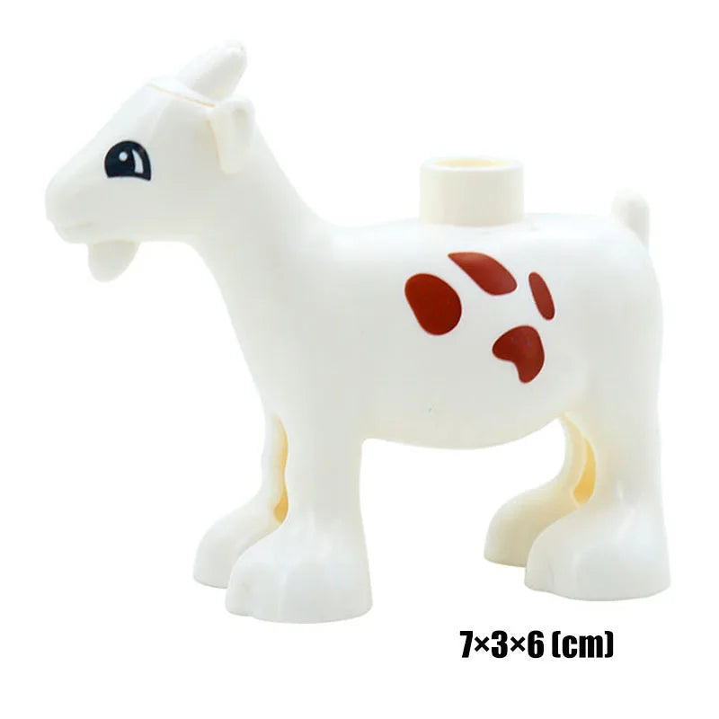 Animal Building Block Figures – Duplo-Compatible Wildlife & Farm Animals