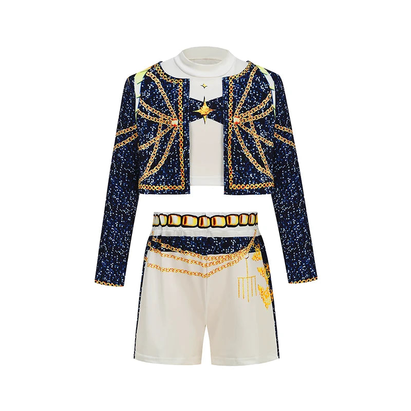 Girls Singer Stage Performance Costume Set – 3-Piece Kids Outfit