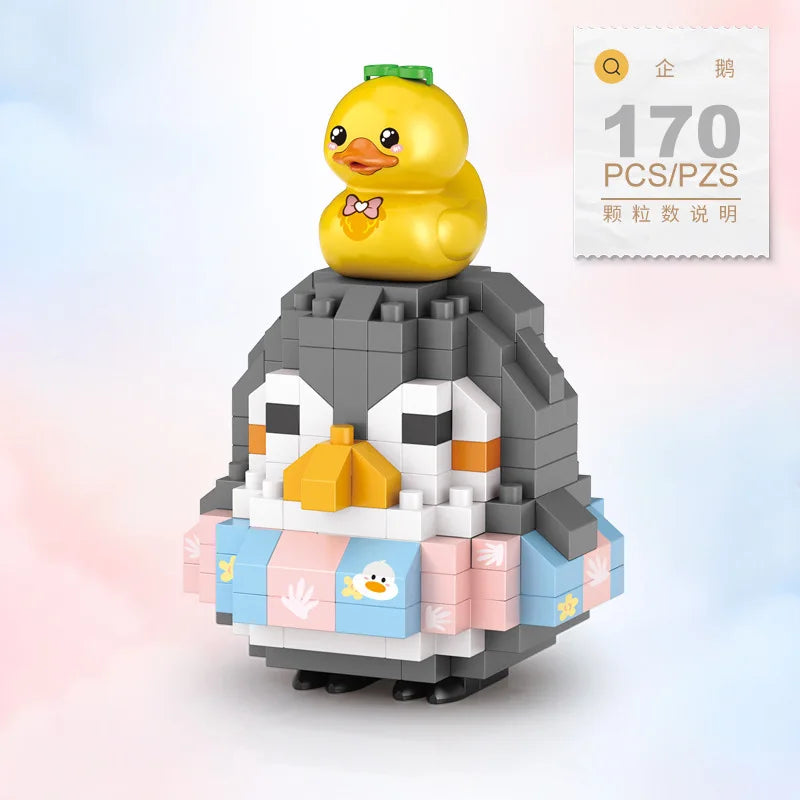 Cute Animal Mini Building Blocks Kit – DIY Micro Brick Figures for Girls