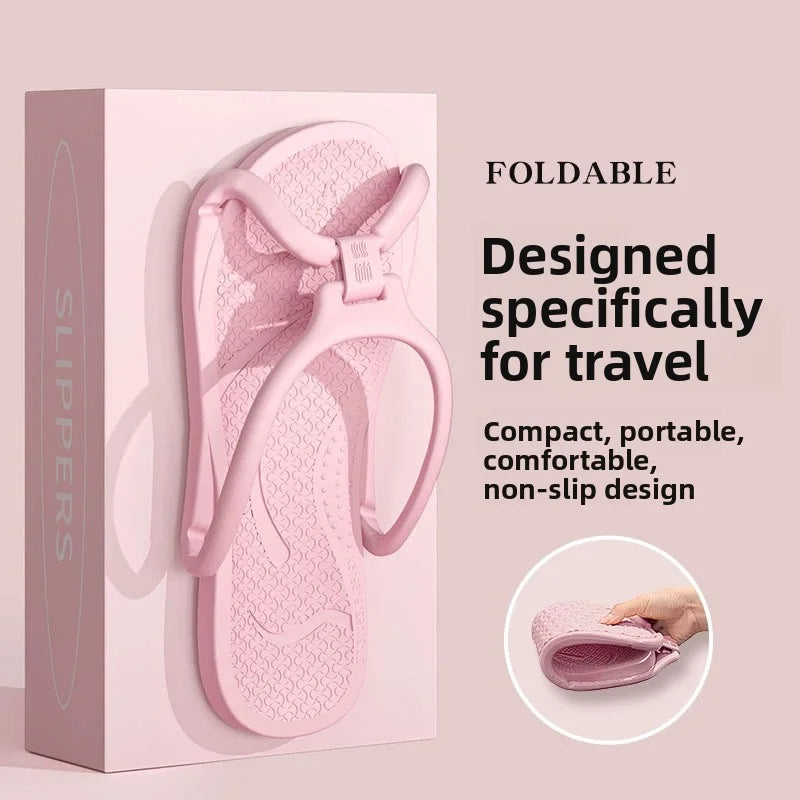 Foldable Travel Slippers – Portable EVA Flip Flops