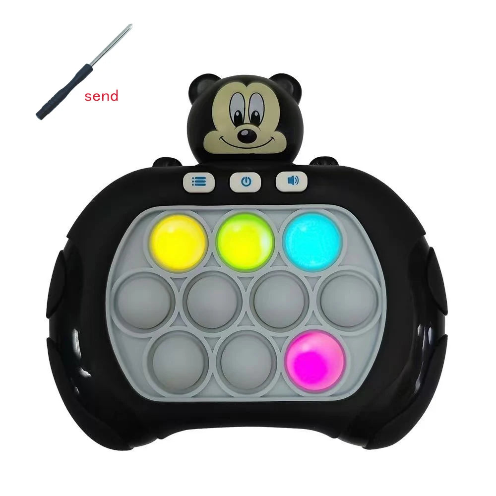 Quick Push Pop It Game Console – Cartoon Character Light & Sound