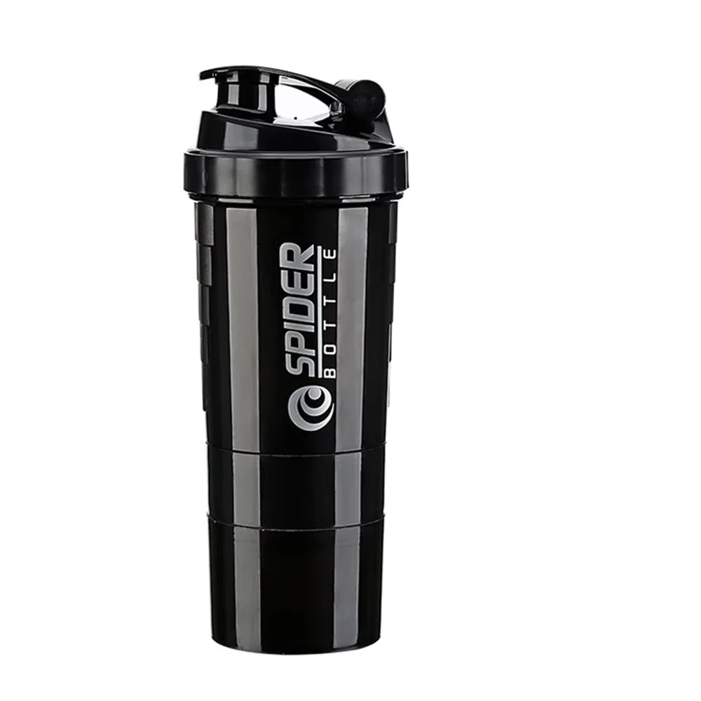 3 Layer Protein Shaker Bottle with Powder Storage