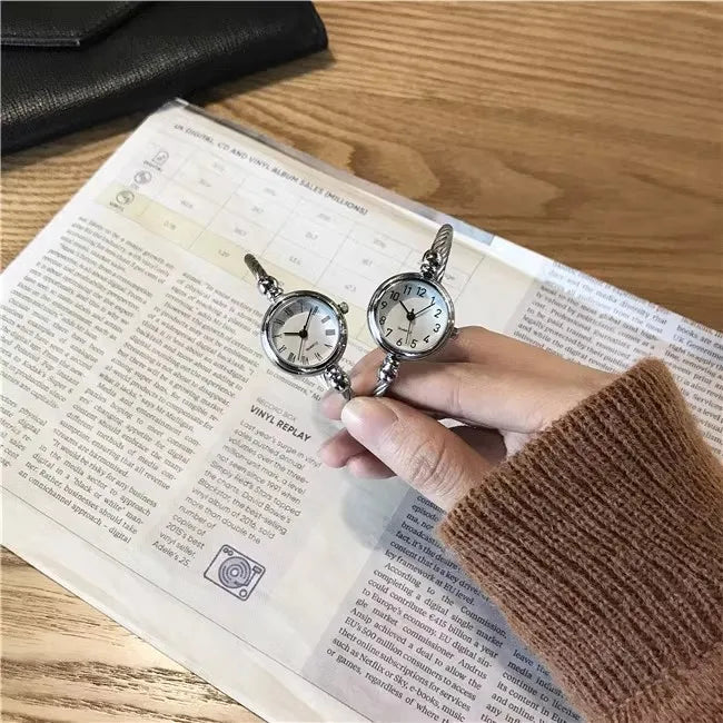 Women's Luxury Bracelet Bangle Watch – 2-Piece Set
