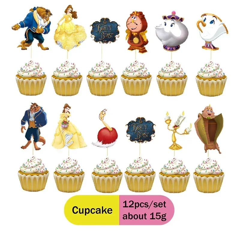 Beauty and the Beast Party Supplies – Disney Princess Birthday Decorations Set