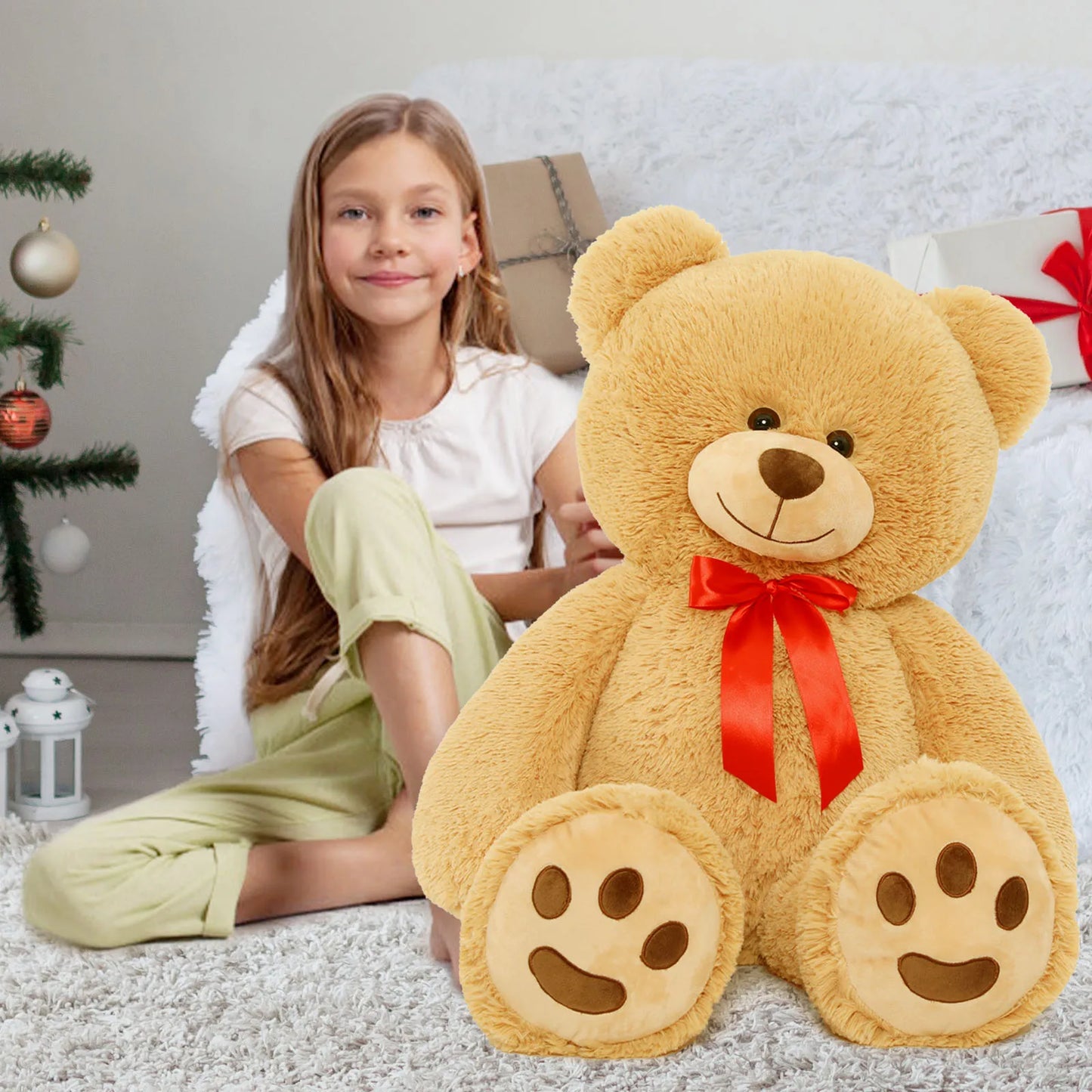 Giant Teddy Bear Stuffed Animal – Big Plush Bear Gift for Kids