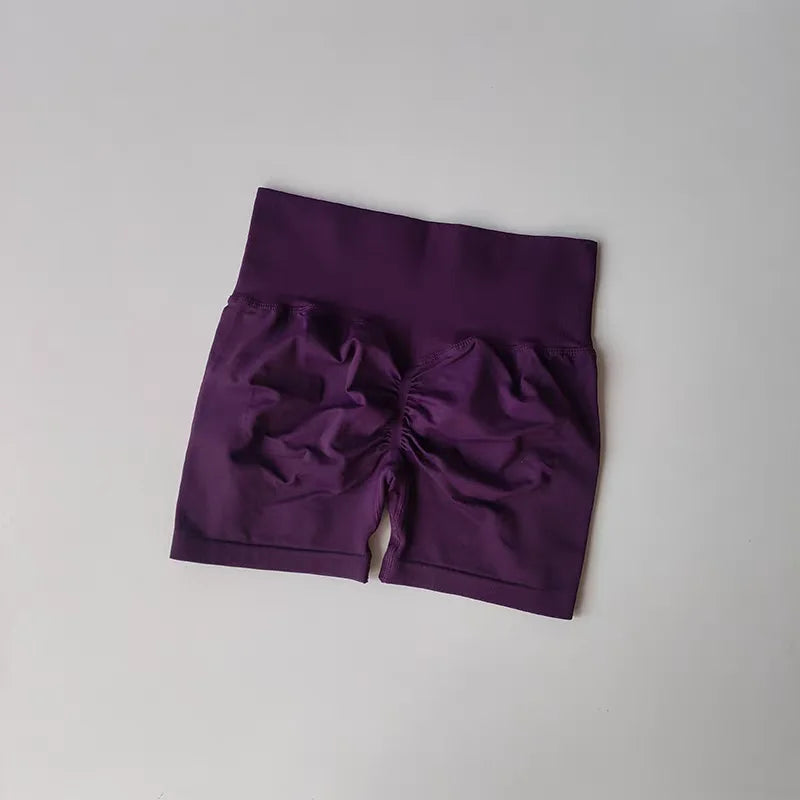 High-Waist Yoga Shorts for Women – Butt Lift Fitness Shorts