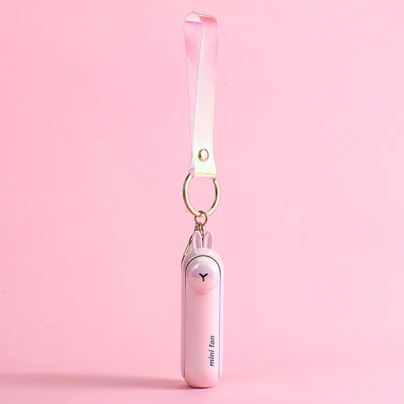 Portable Mini USB Rechargeable Handheld Fan 2-in-1 Desk & Hand Fan with Cute Design