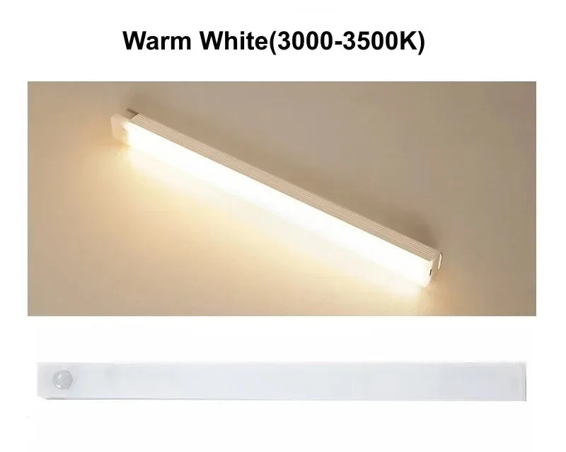 PIR Motion Sensor LED Light Bar – Rechargeable USB Cabinet Light