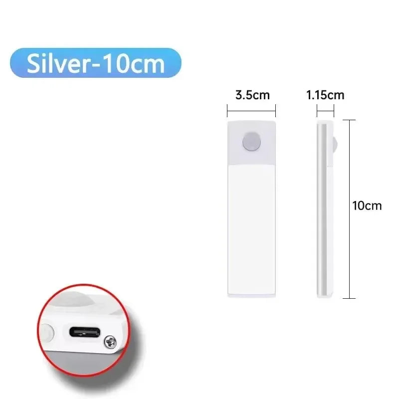 LED Under Cabinet Light with Motion Sensor USB Rechargeable