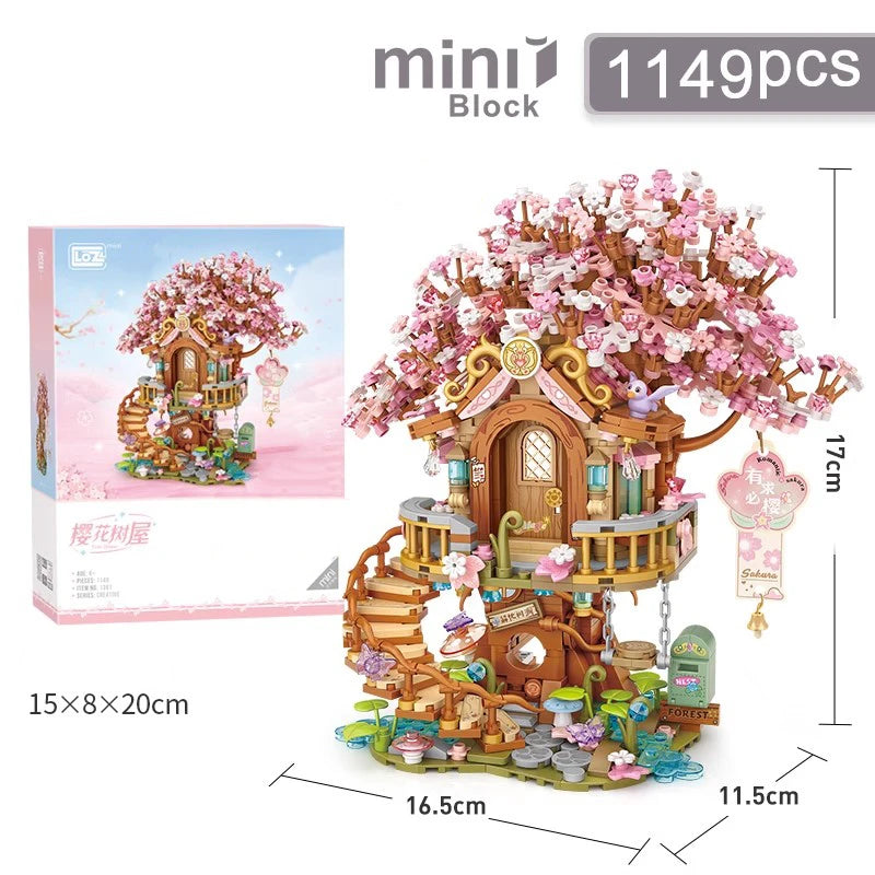 Street View Cafe Building Blocks Set – Cute Bear Coffee Shop Model